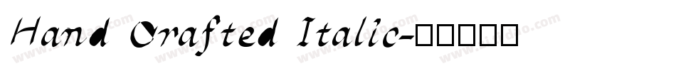 Hand Crafted Italic字体转换